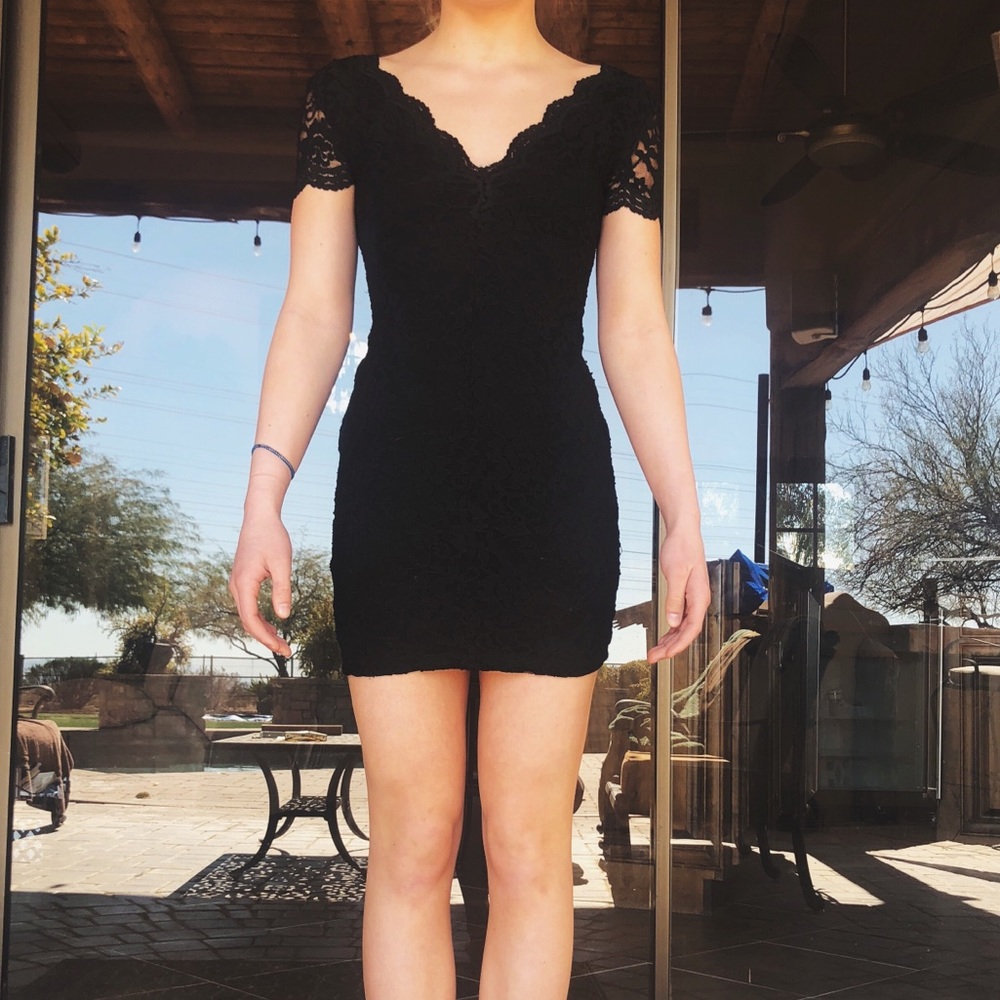 Urban outfitters black lace dress